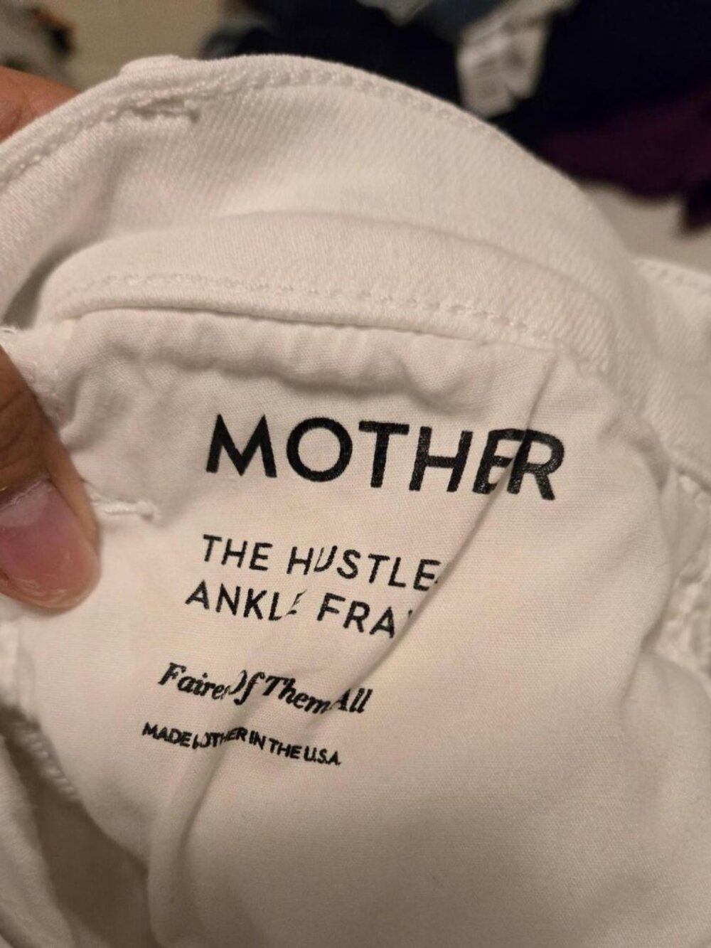 mother white jeans
